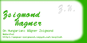 zsigmond wagner business card