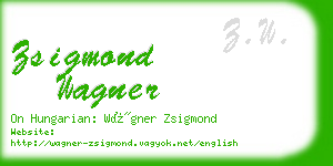 zsigmond wagner business card